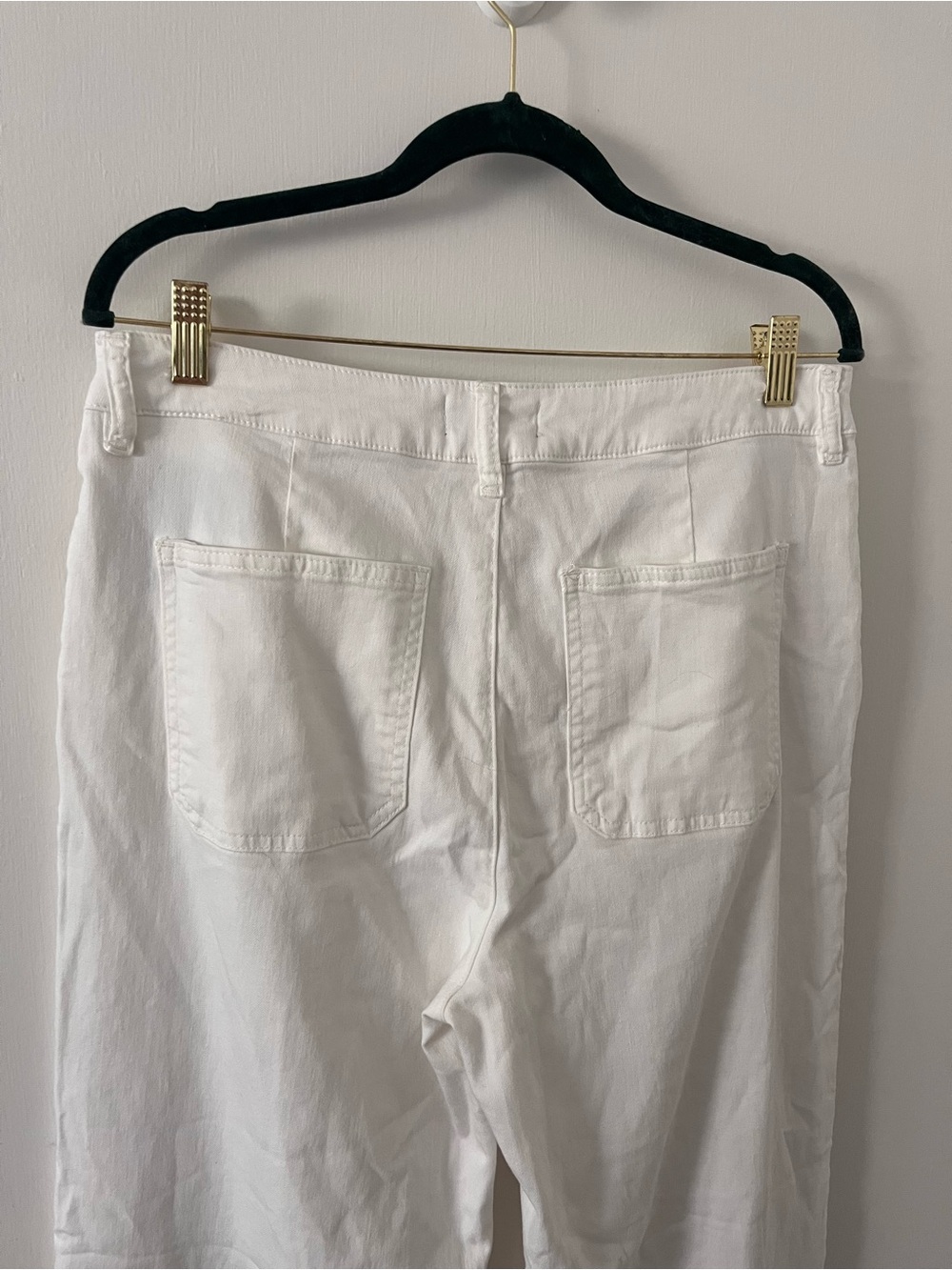 KUT From The KLOTH Jeans Meg Wide Leg White Twill Stretch Pants Size 10 - Picture 7 of 15
